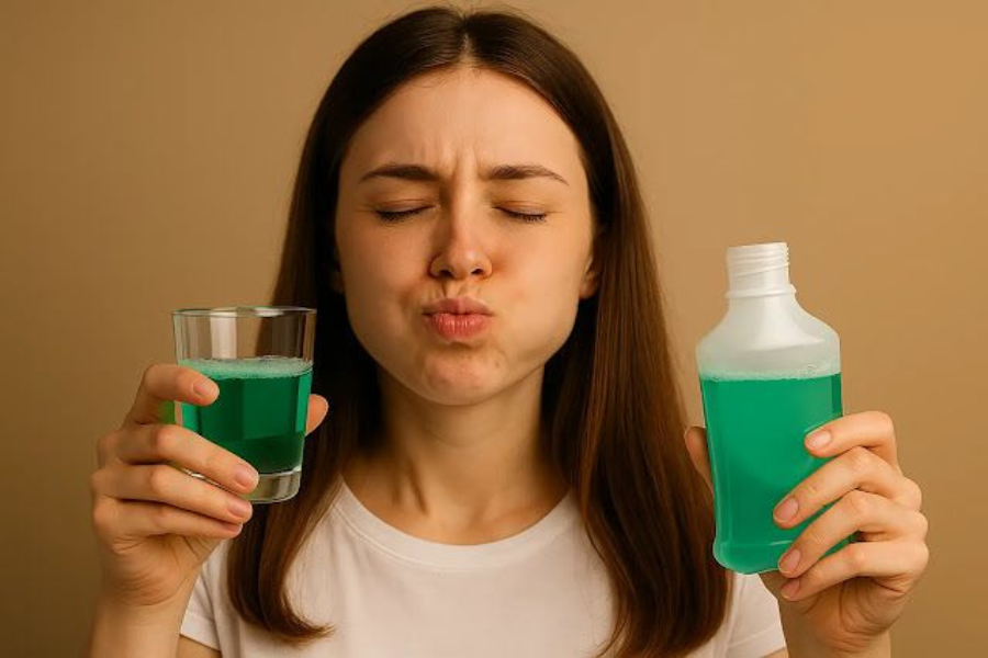 menggunakan obat kumur beralkohol tinggi secara berlebihan